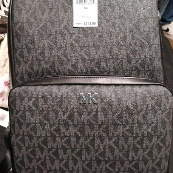 Michael Kors Black Monogram Backpack